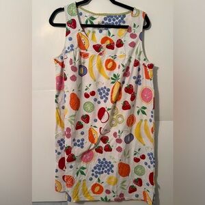 Nick & Nora Blue and Green Print Nightgown sleep shirt